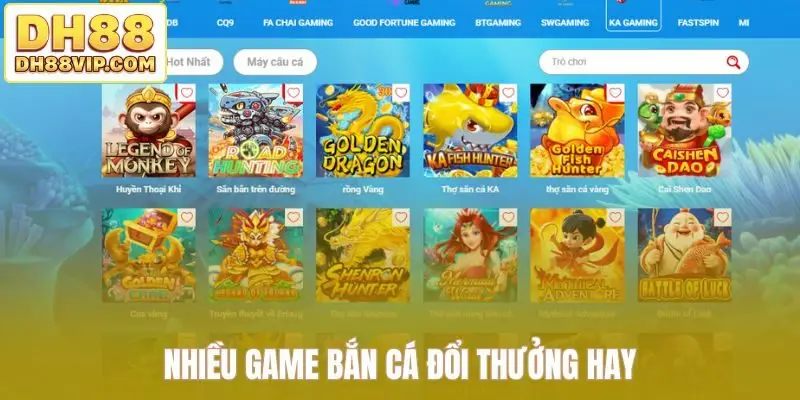 Nhiều game bắn cá đổi thưởng hay